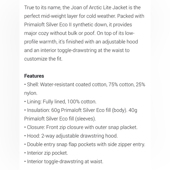 Sorel Joan of Arctic Lite jacket size small - Picture 5 of 5